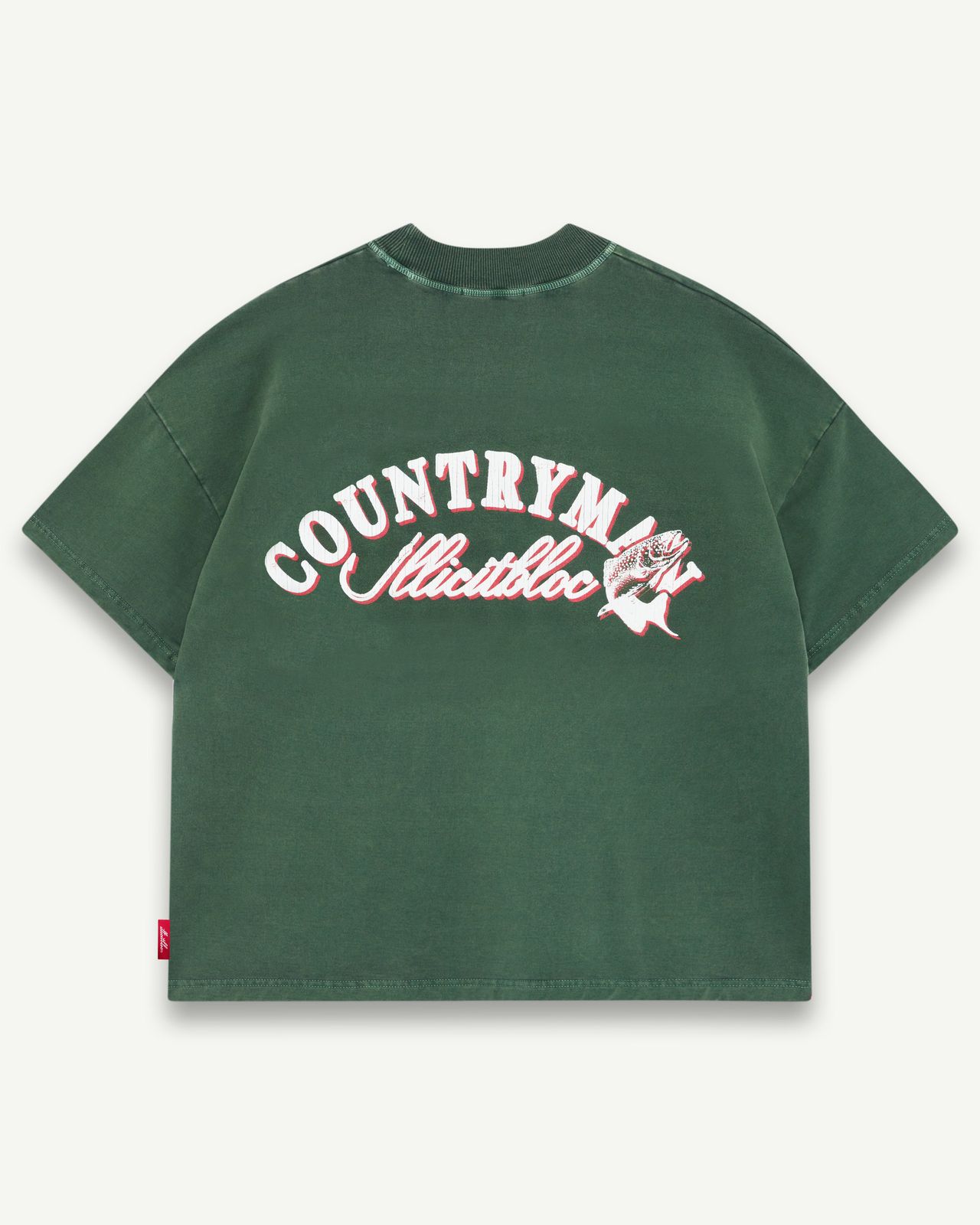 HOOKED CLOUDWEAVE™ T-SHIRT - HUNTER GREEN