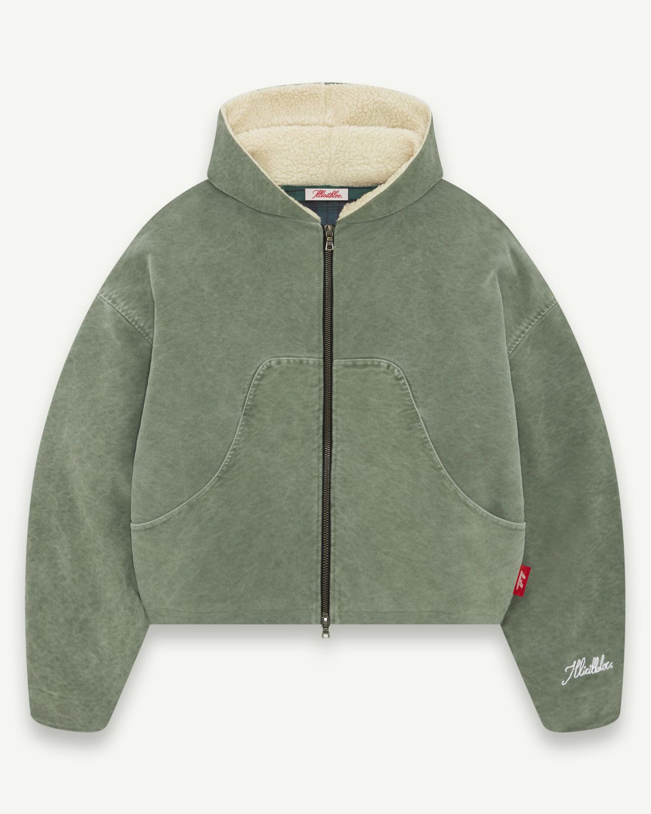 MOLESKIN ANGLER HOODED JACKET - MOSS GRAY