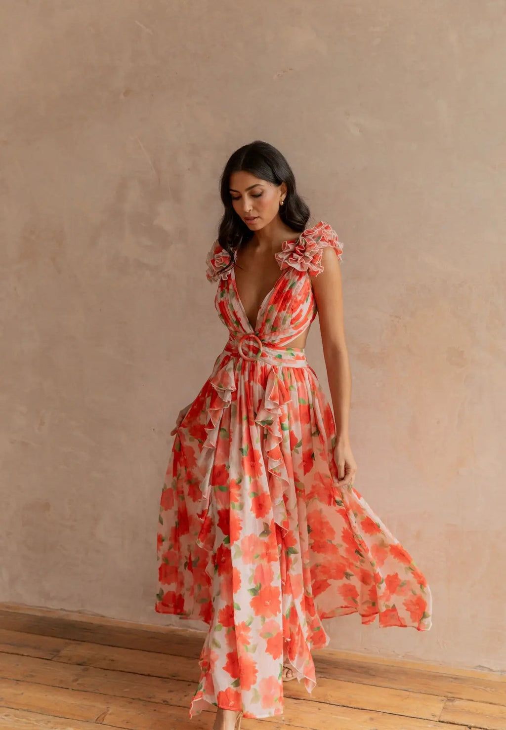 CASSINI MAXI DRESS APEROL