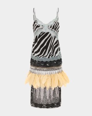 Benedetta Midi Dress in Printed Chiffon