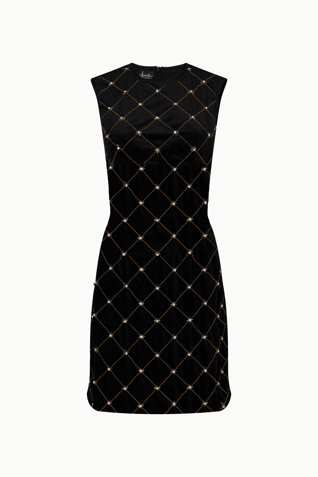 Madeline Embellished Velvet Fitted Dress