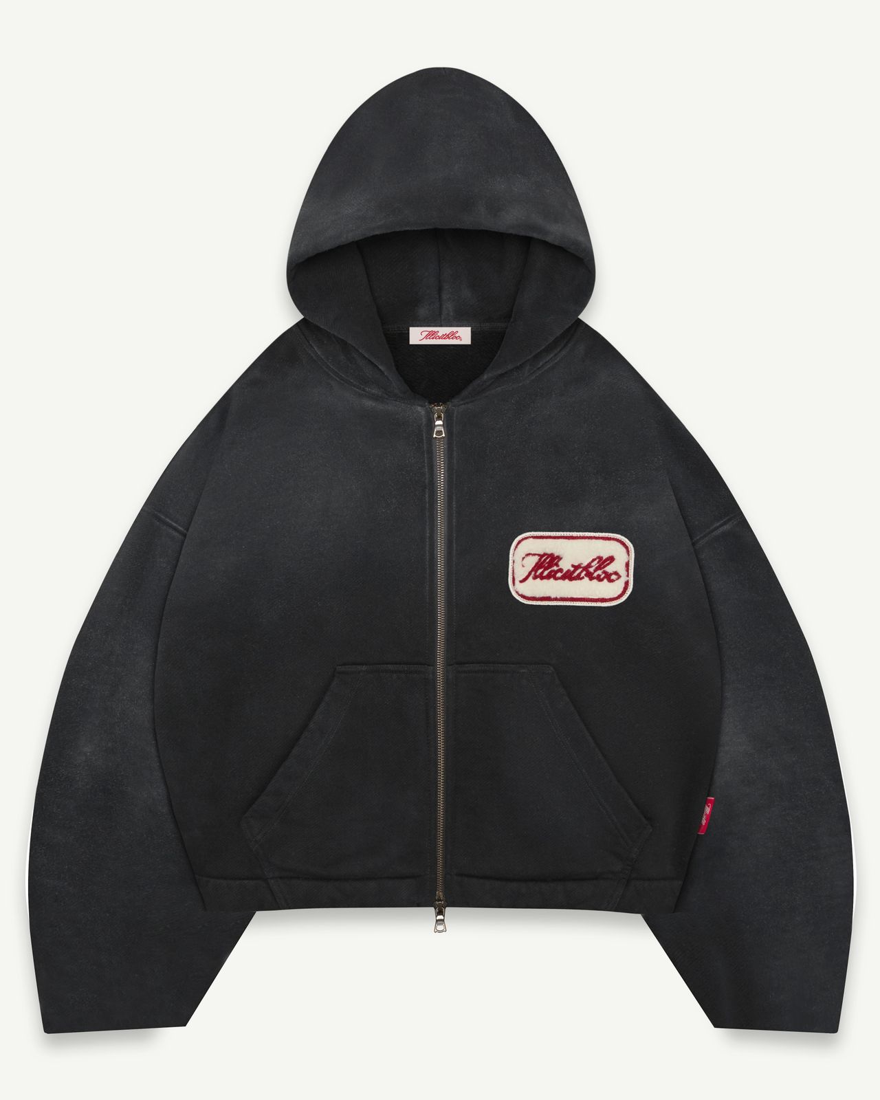 LEGACY PATCHWORK TITANWEAVE™ ZIP HOODIE - SUN FADED BLACK