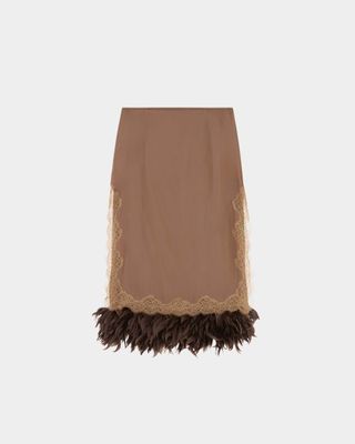 Velino Midi Skirt in Satin