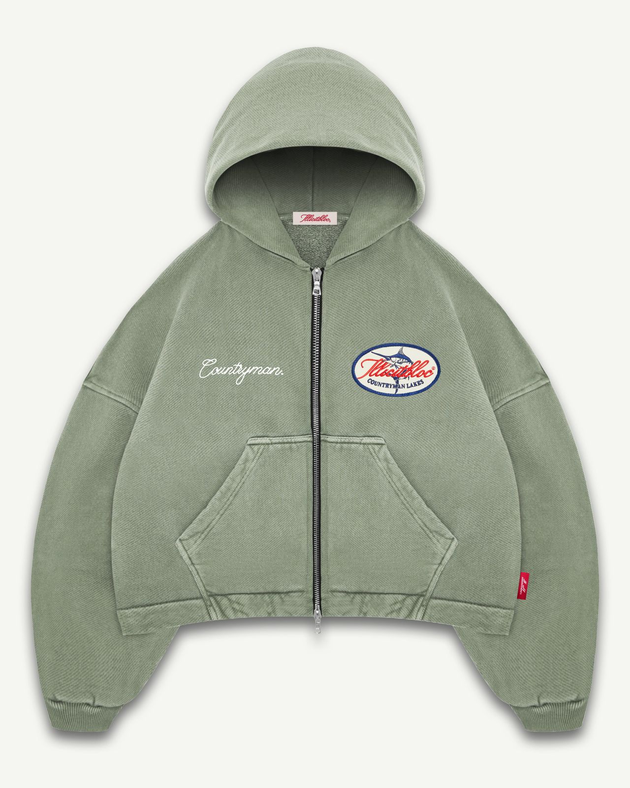 LAKES CREST IRONWEAVE™ ZIP HOODIE - MOSS GRAY