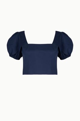 The Organic Cotton Crop Top in Navy