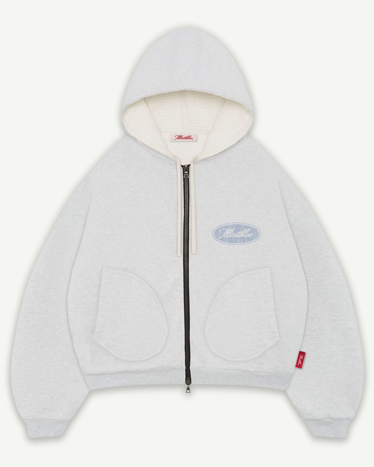 FLIGHT WAFFLE LINED ZIP HOODIE - HEATHER