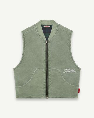 MOLESKIN ANGLER GILET - MOSS GRAY