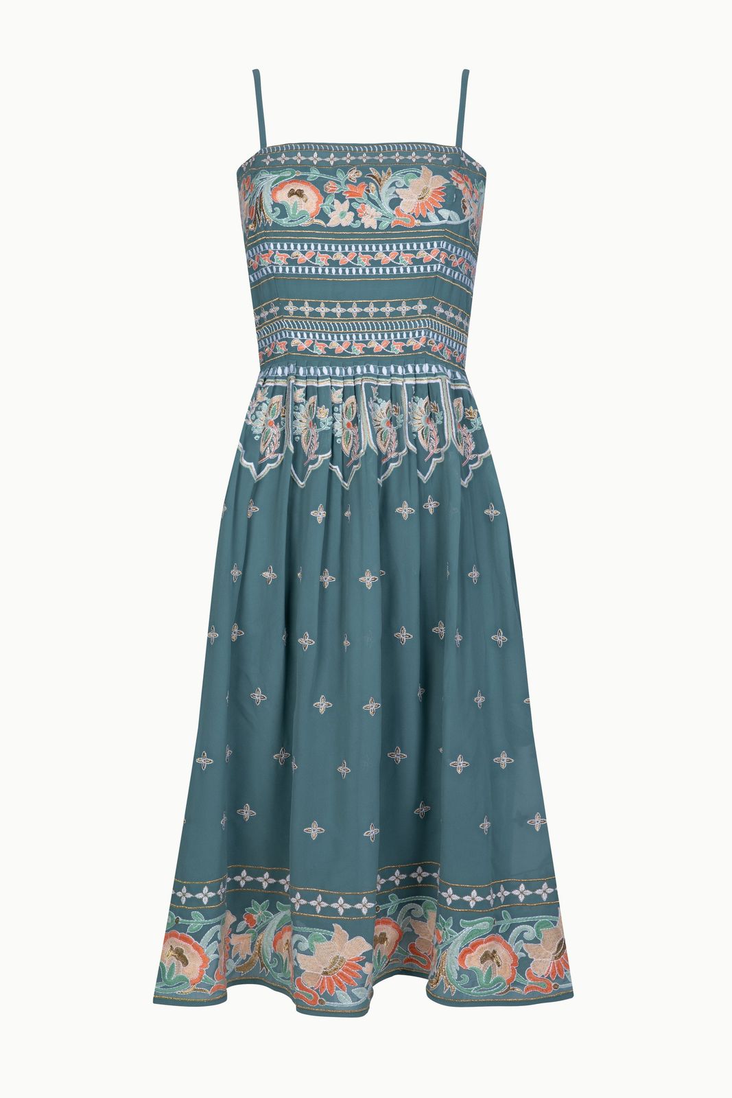 Amara Embroidered Blue Dress